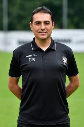 STVV s assistant coach Carlos Perez Salvachua poses for the photographer, in marge of the 2020-2021 photoshoot of Belgian Jupiler Pro League club STVV Sint-Truidense Voetbalvereniging, Monday 27 July 2020 in Sint-Truiden. JOHANxEYCKENS  x05830521x