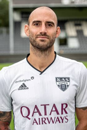 Eupens s Jonathan Heris poses for the photographer, in marge of the 2020-2021 photoshoot of Belgian Jupiler Pro League club KAS Eupen, Monday 27 July 2020 in Eupen. BRUNOxFAHY  x05830505x