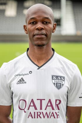 Eupen s Knowledge Musona poses for the photographer, in marge of the 2020-2021 photoshoot of Belgian Jupiler Pro League club KAS Eupen, Monday 27 July 2020 in Eupen. BRUNOxFAHY  x05830494x
