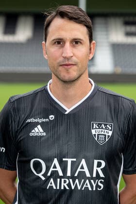 Eupen s head coach Benat San Jose poses for the photographer, in marge of the 2020-2021 photoshoot of Belgian Jupiler Pro League club KAS Eupen, Monday 27 July 2020 in Eupen. BRUNOxFAHY  x05830488x