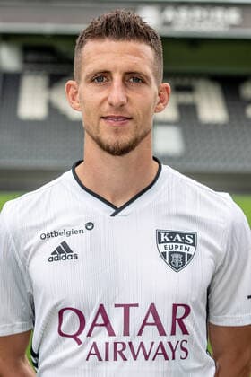 Eupen s Jens Cools poses for the photographer, in marge of the 2020-2021 photoshoot of Belgian Jupiler Pro League club KAS Eupen, Monday 27 July 2020 in Eupen. BRUNOxFAHY  x2521951x