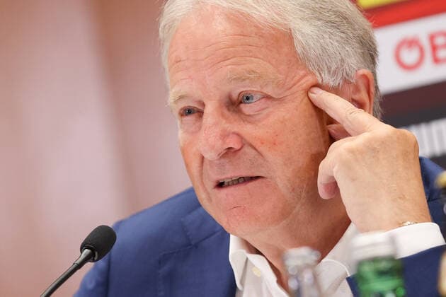 SOCCER - OEFB, press conference, PK, Pressekonferenz VIENNA,AUSTRIA,27.JUL.20 - SOCCER - OEFB, Oesterreichischer Fussball-Bund, press conference. Image shows president Leo Windtner (OEFB). GEPAxpictures xChristianxWalgram