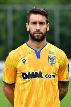 STVV s Pol Garcia Tena poses for the photographer, in marge of the 2020-2021 photoshoot of Belgian Jupiler Pro League club STVV Sint-Truidense Voetbalvereniging, Monday 27 July 2020 in Sint-Truiden. JOHANxEYCKENS  x05830569x