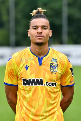 STVV s Samy Mmaee poses for the photographer, in marge of the 2020-2021 photoshoot of Belgian Jupiler Pro League club STVV Sint-Truidense Voetbalvereniging, Monday 27 July 2020 in Sint-Truiden. JOHANxEYCKENS  x05830559x