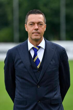STVV s team manager Peter Delorge poses for the photographer, in marge of the 2020-2021 photoshoot of Belgian Jupiler Pro League club STVV Sint-Truidense Voetbalvereniging, Monday 27 July 2020 in Sint-Truiden. JOHANxEYCKENS  x05830540x
