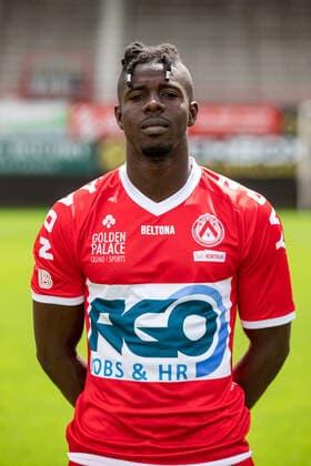Kortrijk s Pape Habib Gueye poses for the photographer, in marge of the 2020-2021 photoshoot of Belgian Jupiler Pro League club KV Kortrijk, Tuesday 28 July 2020 in Kortrijk. KURTxDESPLENTER  x05831168x