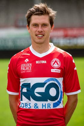 Kortrijk s Hannes Van der Bruggen poses for the photographer, in marge of the 2020-2021 photoshoot of Belgian Jupiler Pro League club KV Kortrijk, Tuesday 28 July 2020 in Kortrijk. KURTxDESPLENTER  x05831169x