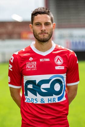 Kortrijk s Petar Golubovic poses for the photographer, in marge of the 2020-2021 photoshoot of Belgian Jupiler Pro League club KV Kortrijk, Tuesday 28 July 2020 in Kortrijk. KURTxDESPLENTER  x05831177x