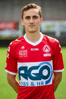 Kortrijk s Julien De Sart poses for the photographer, in marge of the 2020-2021 photoshoot of Belgian Jupiler Pro League club KV Kortrijk, Tuesday 28 July 2020 in Kortrijk. KURTxDESPLENTER  x2522351x