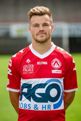 Kortrijk s Kristof D Haene poses for the photographer, in marge of the 2020-2021 photoshoot of Belgian Jupiler Pro League club KV Kortrijk, Tuesday 28 July 2020 in Kortrijk. KURTxDESPLENTER  x05831163x