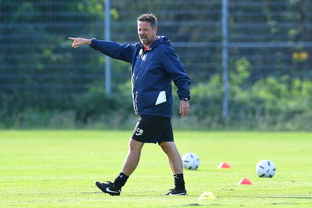 Fußball Oberliga Westfalen Trainingsauftakt SG Wattenscheid 09 am 28.07.2020 auf dem Sportplatz Espenloh in Bochum Christian Britscho ( Trainer Cheftrainer Wattenscheid )
