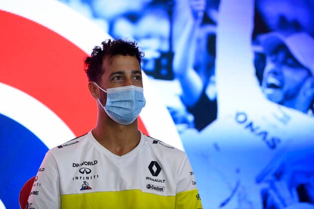 Motorsports: FIA Formula One World Championship, WM, Weltmeisterschaft 2020, Grand Prix of Great Britain Motorsports: FIA Formula One World Championship 2020, Grand Prix of Great Britain, 3 Daniel Ricciardo (AUS, Renault DP World F1 Team),
