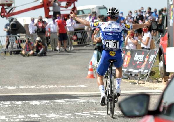 Cycling Tour of Burgos, third stage between Sargentes de la Lora-Picón Blanco. Burgos, July 30, 2020 Remco Evenepoel wins the stage Images for Editorial Use Only Ricardo Ordónez Cordon Press Cordon Press