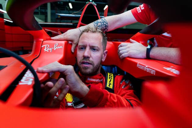Sport Bilder des Tages Motorsports: FIA Formula One World Championship, WM, Weltmeisterschaft 2020, Grand Prix of Great Britain Motorsports: FIA Formula One World Championship 2020, Grand Prix of Great Britain, 5 Sebastian Vettel (GER, Scuderia Ferrari Mission Winnow),