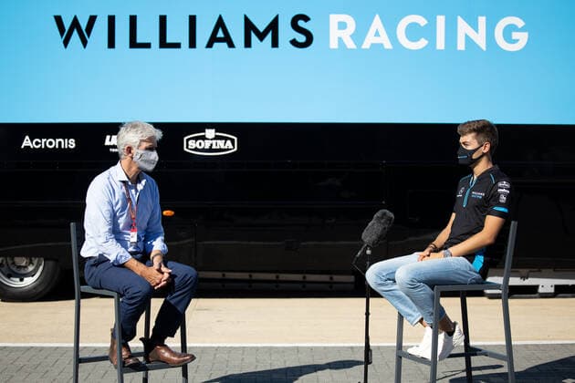Motorsports: FIA Formula One World Championship, WM, Weltmeisterschaft 2020, Grand Prix of Great Britain Motorsports: FIA Formula One World Championship 2020, Grand Prix of Great Britain, Damon Hill (GBR), 63 George Russell (GBR, Williams Racing),