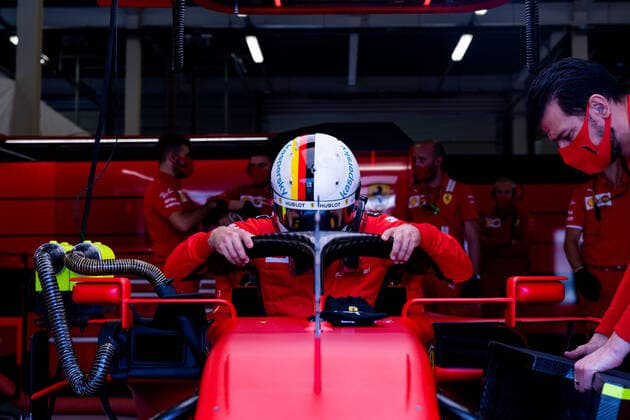 Sport Bilder des Tages Motorsports: FIA Formula One World Championship, WM, Weltmeisterschaft 2020, Grand Prix of Great Britain Motorsports: FIA Formula One World Championship 2020, Grand Prix of Great Britain, 5 Sebastian Vettel (GER, Scuderia Ferrari Mission Winnow),