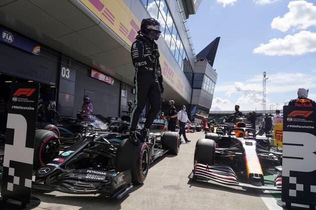 Motorsports: FIA Formula One World Championship, WM, Weltmeisterschaft 2020, Grand Prix of Great Britain Motorsports: FIA Formula One World Championship 2020, Grand Prix of Great Britain, 44 Lewis Hamilton (GBR, Mercedes-AMG Petronas Formula One Team),