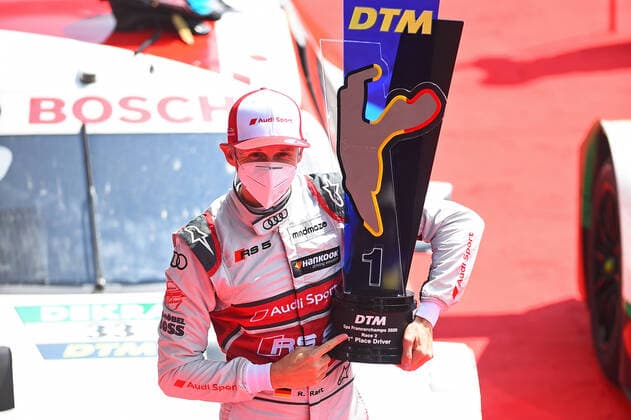 Bilder des Jahres 2020, Sport 08 August Sport Themen der Woche KW31 Sport Bilder des Tages 02.08.2020, xekx, Motorsport DTM Saison 2020, DTM Rennen - Trophy Spa emspor, Sieger. 1. Platz, Rene Rast (GER) Audi RS 5 DTM (DFL DFB REGULATIONS PROHIBIT ANY USE OF PHOTOGRAPHS as IMAGE SEQUENCES and or QUASI-VIDEO) Spa *** 02 08 2020, xekx, Motorsport DTM Season 2020, DTM Race Trophy Spa emspor, Winner 1 Place, Rene Rast GER Audi RS 5 DTM DFL DFB REGULATIONS PROHIBIT ANY USE OF PHOTOGRAPHS as IMAGE SEQUENCES and or QUASI VIDEO Spa eel-fotografie Eberhard Krieger
