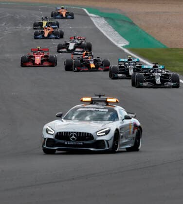 Motorsports: FIA Formula One World Championship, WM, Weltmeisterschaft 2020, Grand Prix of Great Britain Motorsports: FIA Formula One World Championship 2020, Grand Prix of Great Britain, F1 Safety Car, Mercedes-AMG GT R