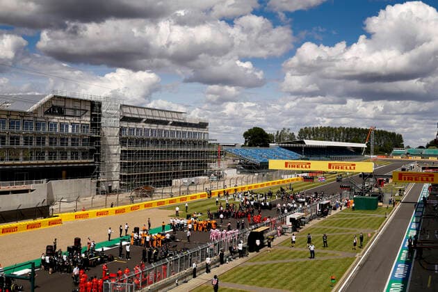 Motorsports: FIA Formula One World Championship, WM, Weltmeisterschaft 2020, Grand Prix of Great Britain, Overview starting grid Silverstone Great Britain