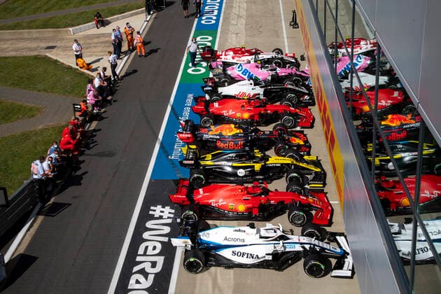 Motorsports: FIA Formula One World Championship, WM, Weltmeisterschaft 2020, Grand Prix of Great Britain, Parc ferme Silverstone Great Britain