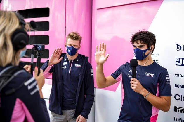 Motorsports: FIA Formula One World Championship, WM, Weltmeisterschaft 2020, Grand Prix of Great Britain Motorsports: FIA Formula One World Championship 2020, Grand Prix of Great Britain, 27 Nico Hulkenberg (GER, BWT Racing Point F1 Team), 18 Lance Stroll (CAN, BWT Racing Point F1 Team),