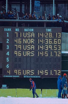 Speed skating, Eisschnelllauf Eric Heiden Speed skater Eric Heiden (USA) wins gold in the 10,000m in worrld record time of 14:28.13 at the1980 Olympic Winter games, Winterspiele,Spiele, Summer games Lake Placid Olympic Speed Skating Oval NY United States Copyright: xStevenxExxSutton DUOMO PCNx SS0102_049713