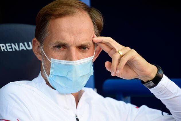 Thomas Tuchel - Stationen als Trainer, Paris Saint-Germain 2018 - 2020 Sport Themen der Woche KW32 Sport Bilder des Tages Thomas Tuchel - Entraineur (PSG) portant un masque FOOTBALL : PSG vs Sochaux Montbeliard - Match Amical - 05 08 2020 JBAutissier Panoramic 