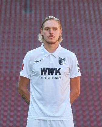 Fredrik Jensen, FC Augsburg 1907; 1.BL, Porträttermin 2020 2021,