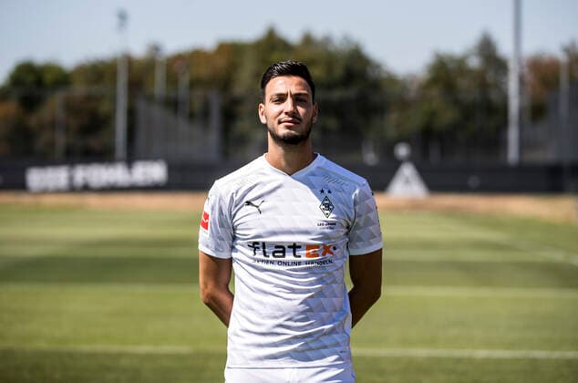 Rami Bensebaini (BMG) Borussia Mönchengladbach Porträttermin 2020 2021 Porträt, Vorstellung, Präsentation, Pressetermin, Fußball, GER 07.08.2020, Fussball, Vorstellung, Präsentation, Pressetermin, Fußball, GER; 1. Bundesliga, Saison 2020 21, Moenchengladbach Foto: Moritz Müller Only for Editorial use