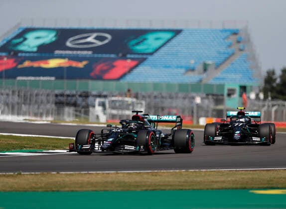 Motorsports: FIA Formula One World Championship, WM, Weltmeisterschaft 2020, Grand Prix of 70th Anniversary Motorsports: FIA Formula One World Championship 2020, Grand Prix of 70th Anniversary, 44 Lewis Hamilton (GBR, Mercedes-AMG Petronas Formula One Team), 77 Valtteri Bottas (FIN, Mercedes-AMG Petronas Formula One Team),