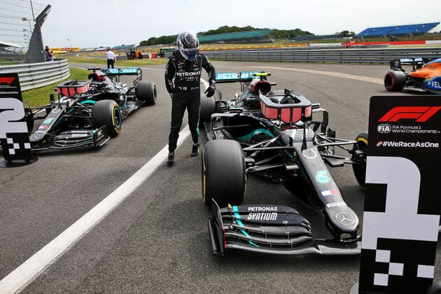 Motorsports: FIA Formula One World Championship, WM, Weltmeisterschaft 2020, Grand Prix of 70th Anniversary Motorsports: FIA Formula One World Championship 2020, Grand Prix of 70th Anniversary, 77 Valtteri Bottas (FIN, Mercedes-AMG Petronas Formula One Team),