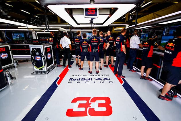 Motorsports: FIA Formula One World Championship, WM, Weltmeisterschaft 2020, Grand Prix of 70th Anniversary Motorsports: FIA Formula One World Championship 2020, Grand Prix of 70th Anniversary, Garage of Aston Martin Red Bull Racing