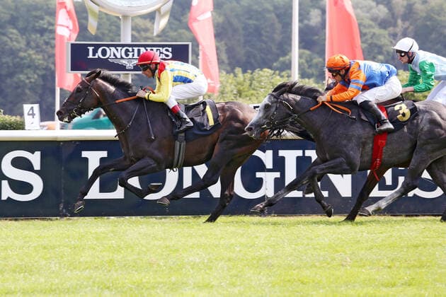 Bilder des Jahres 2020, Sport 08 August Sport Themen der Woche KW32 Sport Bilder des Tages 09.08.2020, Hoppegarten, Brandenburg, GER - Be my Sheriff mit Andrasch Starke gewinnt. Galopprennbahn Hoppegarten. () 200809D809HOPPEGARTEN.JPG *** 09 08 2020, Hoppegarten, Brandenburg, GER Be my Sheriff with Andrasch Starke wins racecourse Hoppegarten 200809D809HOPPEGARTEN JPG