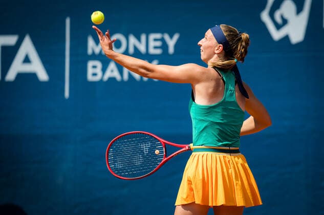 Sport Bilder des Tages August 9, 2020, Prague, CZECH REPUBLIC: Tamara Korpatsch of Germany in action during the second qualifications round at the 2020 Prague Open WTA, Tennis Damen International tennis tournament Prague CZECH REPUBLIC - ZUMAa181 20200809_zaa_a181_041 Copyright: xRobxPrangex