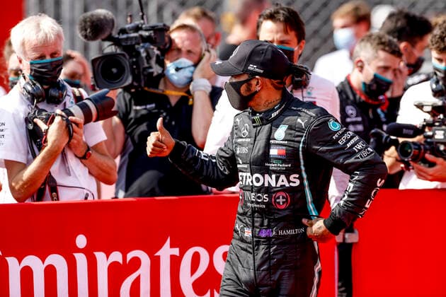 Motorsports: FIA Formula One World Championship, WM, Weltmeisterschaft 2020, Grand Prix of 70th Anniversary, 44 Lewis Hamilton (GBR, Mercedes-AMG Petronas Formula One Team), Silverstone Great Britain