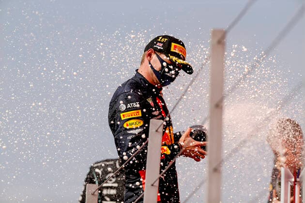 Motorsports: FIA Formula One World Championship, WM, Weltmeisterschaft 2020, Grand Prix of 70th Anniversary, 33 Max Verstappen (NLD, Aston Martin Red Bull Racing), Silverstone Great Britain