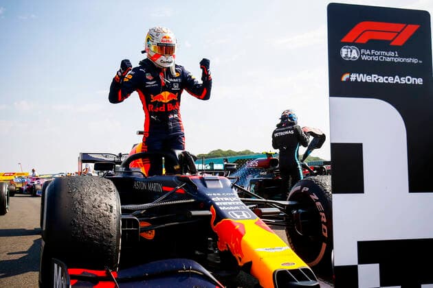 Bilder des Jahres 2020, Sport 08 August Sport Themen der Woche KW32 Sport Bilder des Tages Motorsports: FIA Formula One World Championship, WM, Weltmeisterschaft 2020, Grand Prix of 70th Anniversary Motorsports: FIA Formula One World Championship 2020, Grand Prix of 70th Anniversary, 33 Max Verstappen (NLD, Aston Martin Red Bull Racing), *** Local Caption *** Photo: Andy Hone LAT Motorsport Images FIA Pool via HOCH ZWEI Silverstone Great Britain *** Motorsports FIA Formula One World Championship 2020, Grand Prix of 70th Anniversary Motorsports FIA Formula One World Championship 2020, Grand Prix of 70th Anniversary, 33 Max Verstappen NLD, Aston Martin Red Bull Racing , Local Caption Photo Andy Hone LAT Motorsport Images FIA Pool via HOCH TWO Silverstone Great Britain Poolfoto HOCH ZWEI Pool Motorsport Images ,EDITORIAL USE ONLY