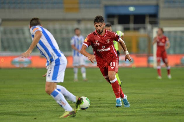 Photo Fabio Urbini LaPresse Aug 10, 2020 Pescara (PE) Italy soccer Pescara vs Perugia - Italian Football Championship League BKT 2019 2020 - Giovanni Cornacchia stadium. In the pic:Capone Perugia  Copyright: xFabioxUrbini LaPressex