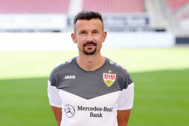 FUSSBALL 1. BUNDESLIGA SAISON 2020 2021 10.08.2020 Fototermin beim VfB Stuttgart Rehatrainer Martin Franz; VfB Stuttgart