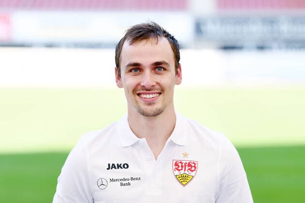 FUSSBALL 1. BUNDESLIGA SAISON 2020 2021 10.08.2020 Fototermin beim VfB Stuttgart Spielanalyst Emiel Schulze; VfB Stuttgart