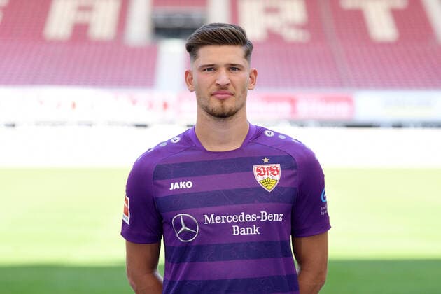 FUSSBALL 1. BUNDESLIGA SAISON 2020 2021 10.08.2020 Fototermin beim VfB Stuttgart Torwart Gregor Kobel; VfB Stuttgart