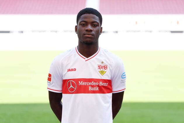 FUSSBALL 1. BUNDESLIGA SAISON 2020 2021 10.08.2020 Fototermin beim VfB Stuttgart Clinton Mola; VfB Stuttgart