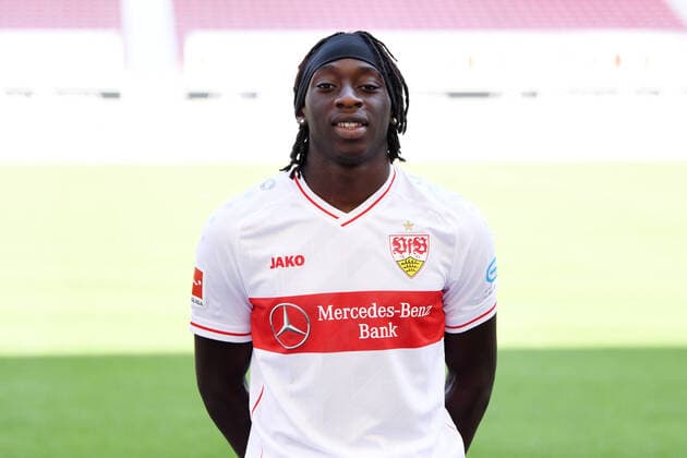 FUSSBALL 1. BUNDESLIGA SAISON 2020 2021 10.08.2020 Fototermin beim VfB Stuttgart Tanguy Coulibaly; VfB Stuttgart
