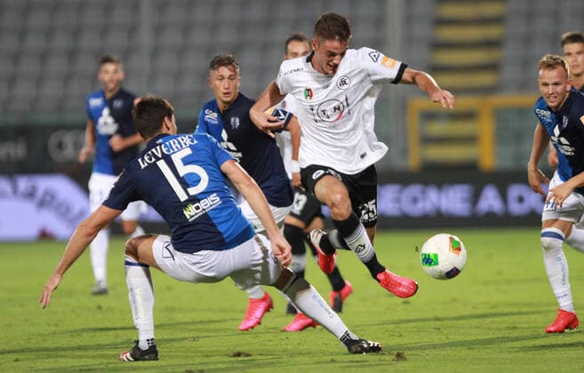 Photo LaPresse - Tano Pecoraro 11 August 2020 City La Spezia - (Italy) Soccer Spezia vs Chievo Italian Football Championship League BKT 2019 2020 - "Alberto Picco" Stadium in the pic: maggiore giulio  Copyright: xTanoxPecoraro LaPresse LaPresse x