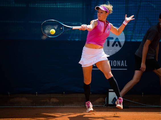 August 12, 2020, Prague, CZECH REPUBLIC: Laura Siegemund of Germany ahead of her second-round match against Mayar Sherif of Egypt at the 2020 Prague Open WTA, Tennis Damen International tennis tournament Prague CZECH REPUBLIC - ZUMAa181 20200812_zaa_a181_026 Copyright: xRobxPrangex