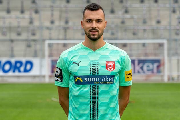 Kai Eisele (Torwart, HFC); HFC Hallescher Fussballclub e.V; 3.Liga, Porträttermin 2020 2021, Halle Saale Sachsen-Anhalt Deutschland