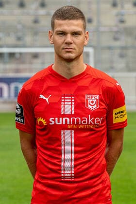 Anthony Syhre (HFC); HFC Hallescher Fussballclub e.V; 3.Liga, Porträttermin 2020 2021, Halle Saale Sachsen-Anhalt Deutschland