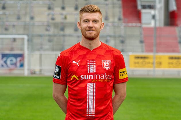 Mathias Fetsch (HFC); HFC Hallescher Fussballclub e.V; 3.Liga, Porträttermin 2020 2021, Halle Saale Sachsen-Anhalt Deutschland
