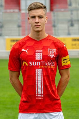 Laurenz Dehl (HFC); HFC Hallescher Fussballclub e.V; 3.Liga, Porträttermin 2020 2021, Halle Saale Sachsen-Anhalt Deutschland